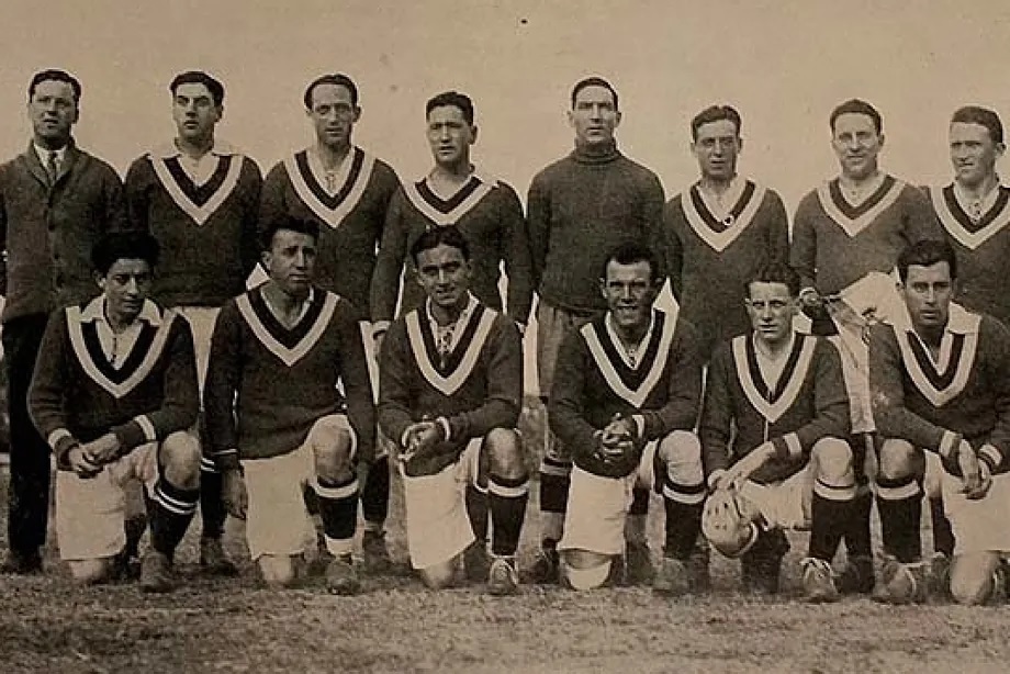 Madrid's squad during the 1927 trip.