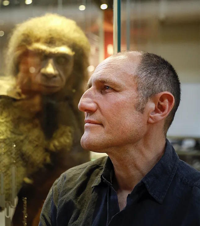 Emiliano Bruner, at the Museum of Natural Sciences, in Madrid.