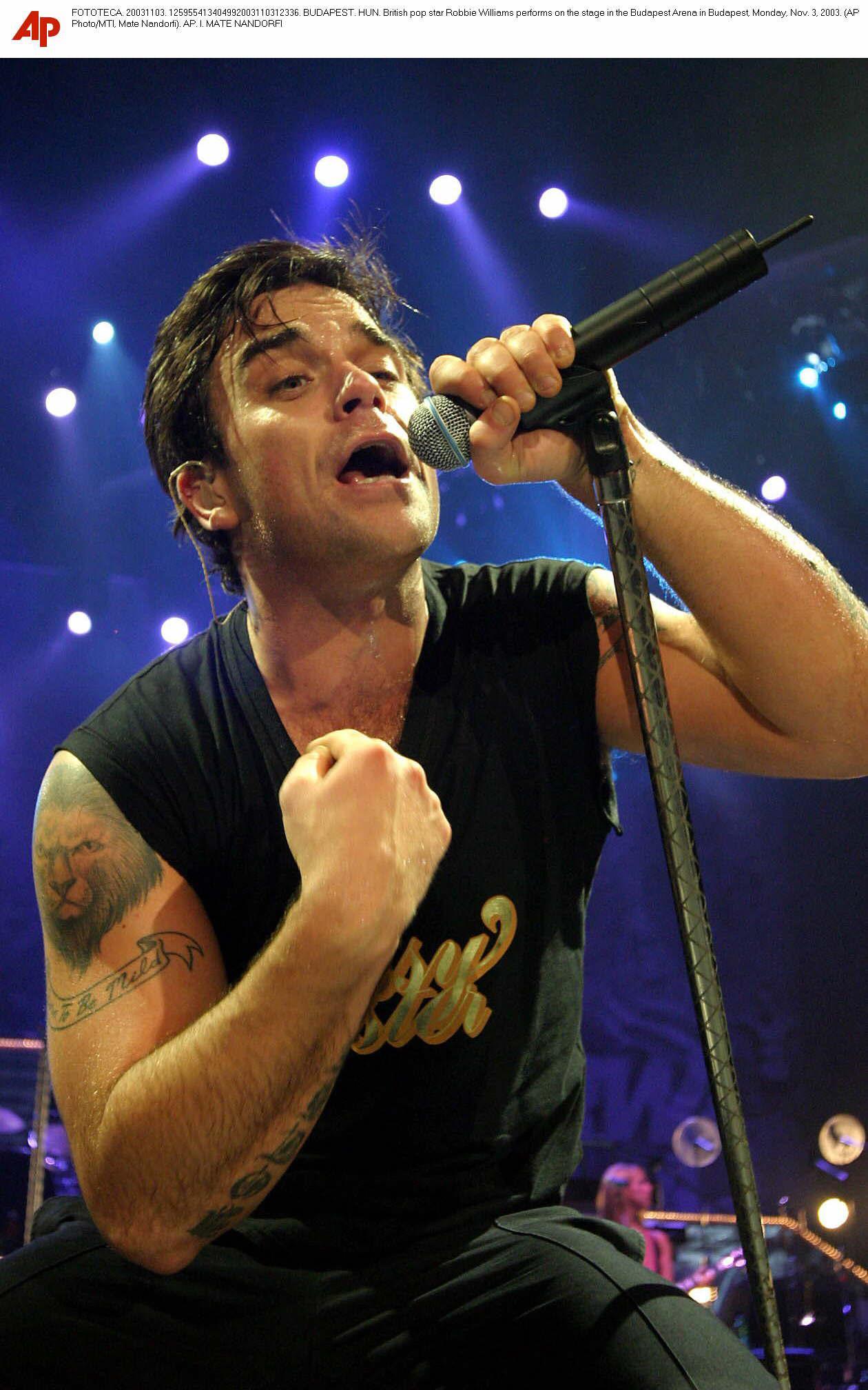 British singer, Robbie Williams.