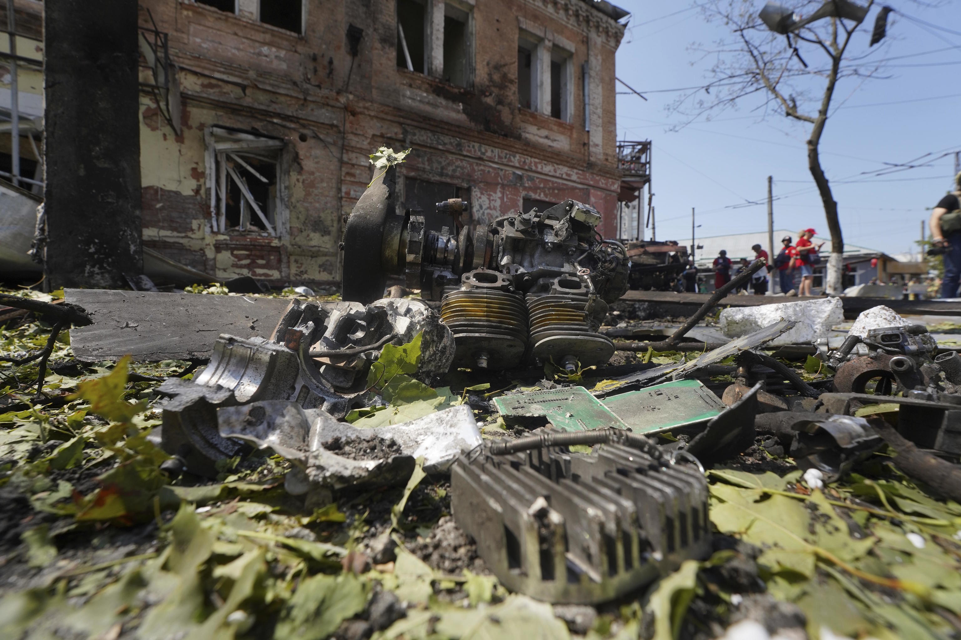Russian airstrike in Kharkiv, Ukraine.