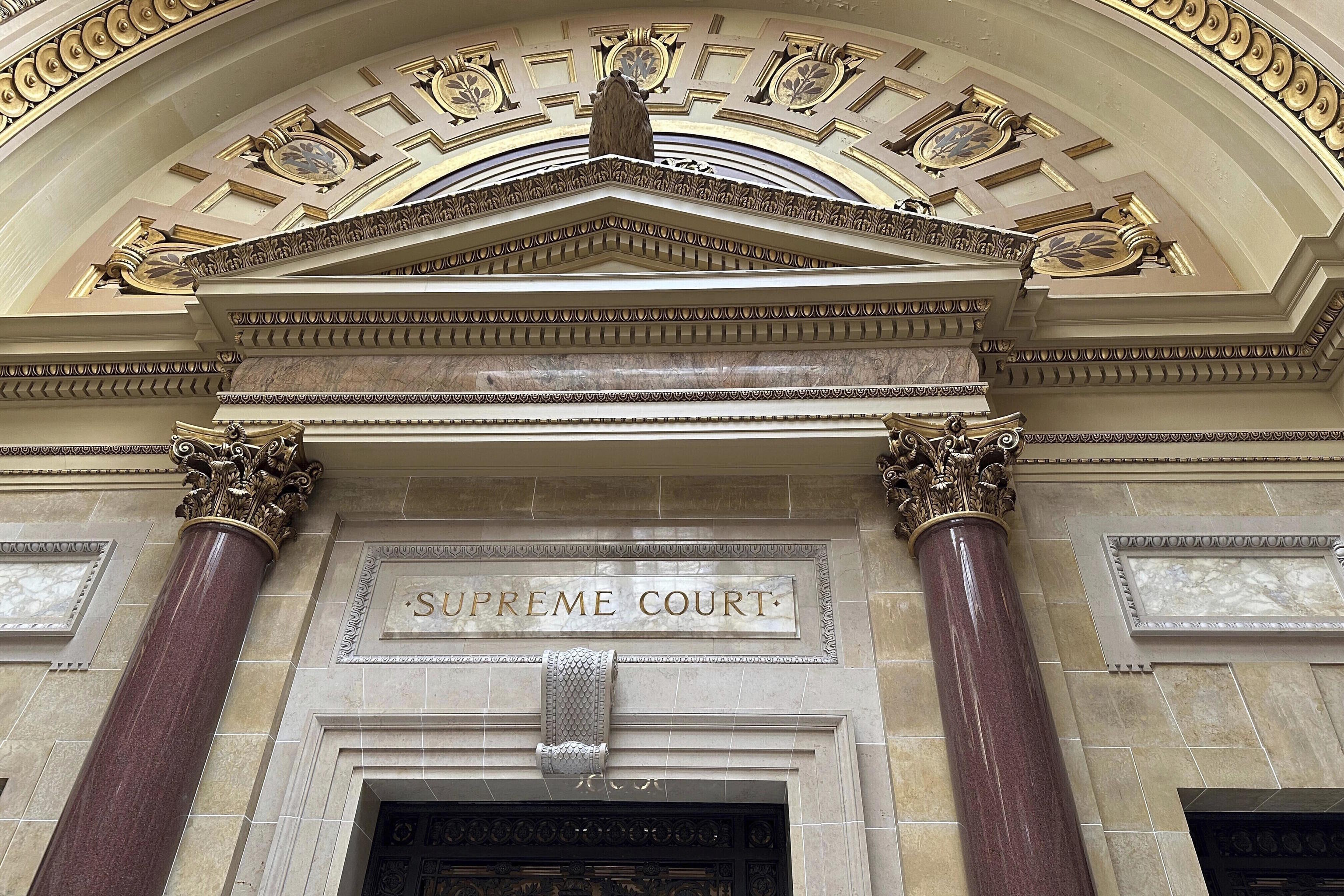 The entrance to the Wisconsin Supreme Court chambers.