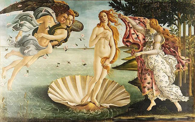 Sandro Botticelli's The Birth of Venus (1485).