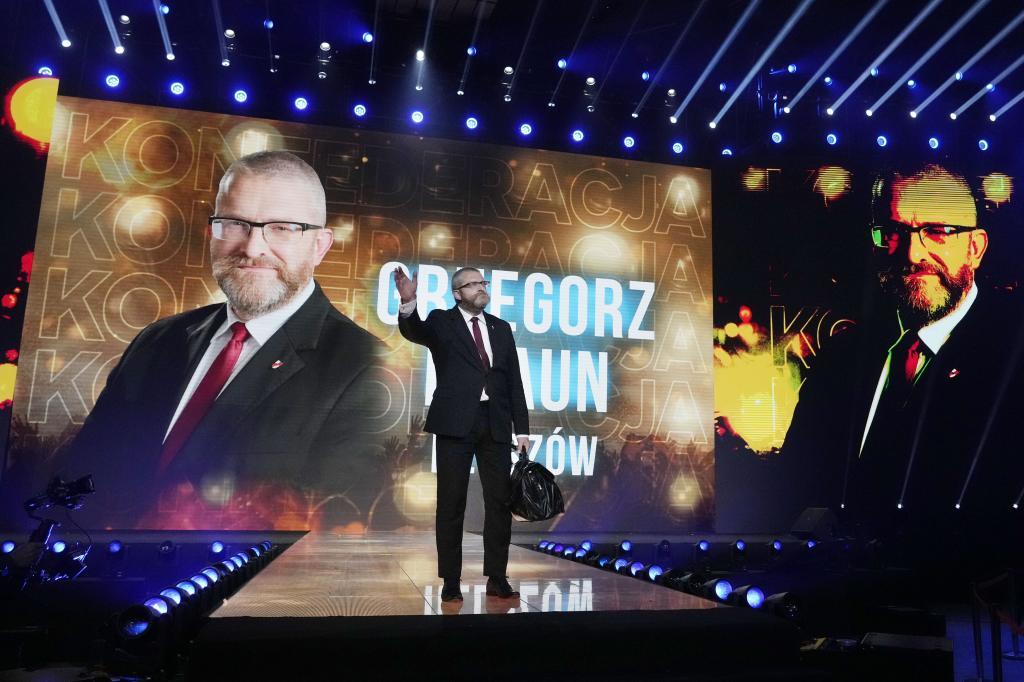 Grzegorz Braun member of the European Parliament.