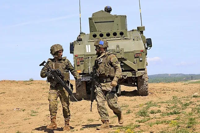 Spanish Army maneuvers in Slovakia.