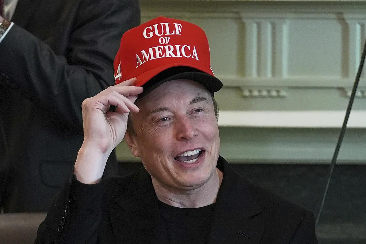 Elon Musk, in a meeting at the White House in April 2025.
