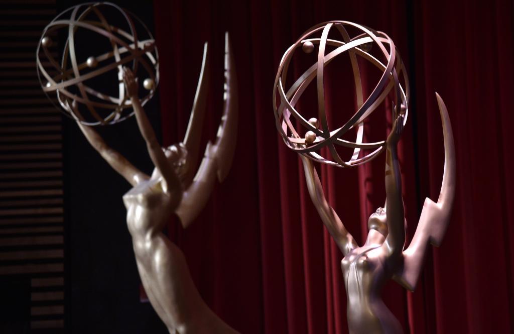 Emmy statues.