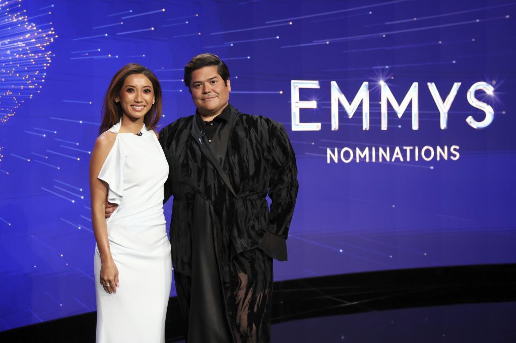 Harvey Guilln and Brenda Song present the 77th Emmy Awards.