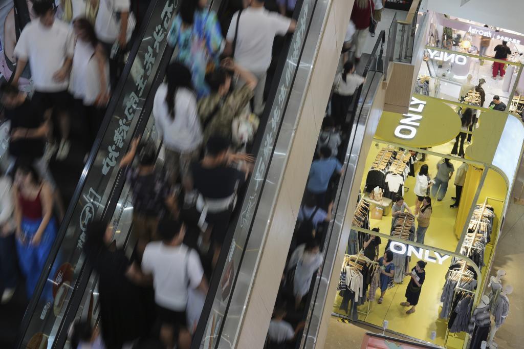 Inside a shopping mall.