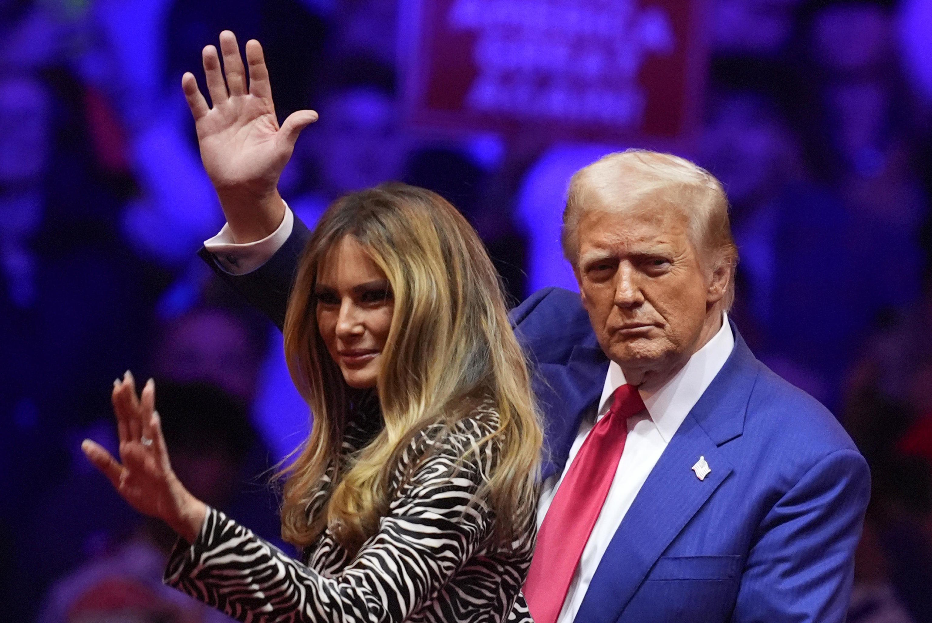President Donald Trump and first lady Melania Trump.