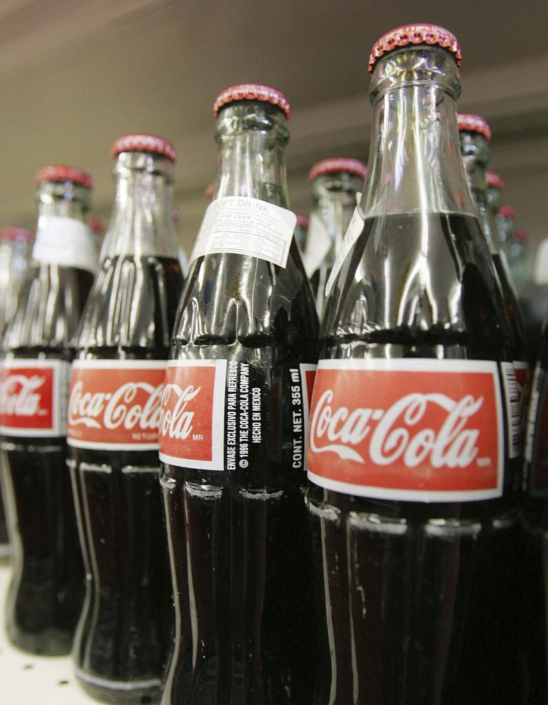 Bottles of Mexican Coca-Cola.