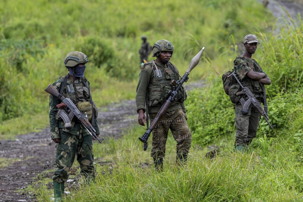 Rebels in Kibumba, Democratic Republic of Congo.