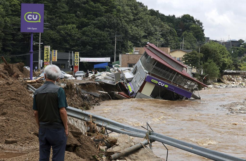 Heavy rains in South Korea.