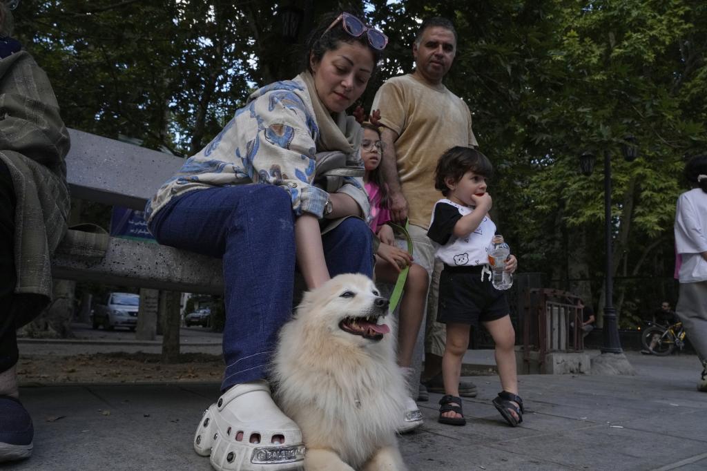 Family in northern Tehran, Iran.