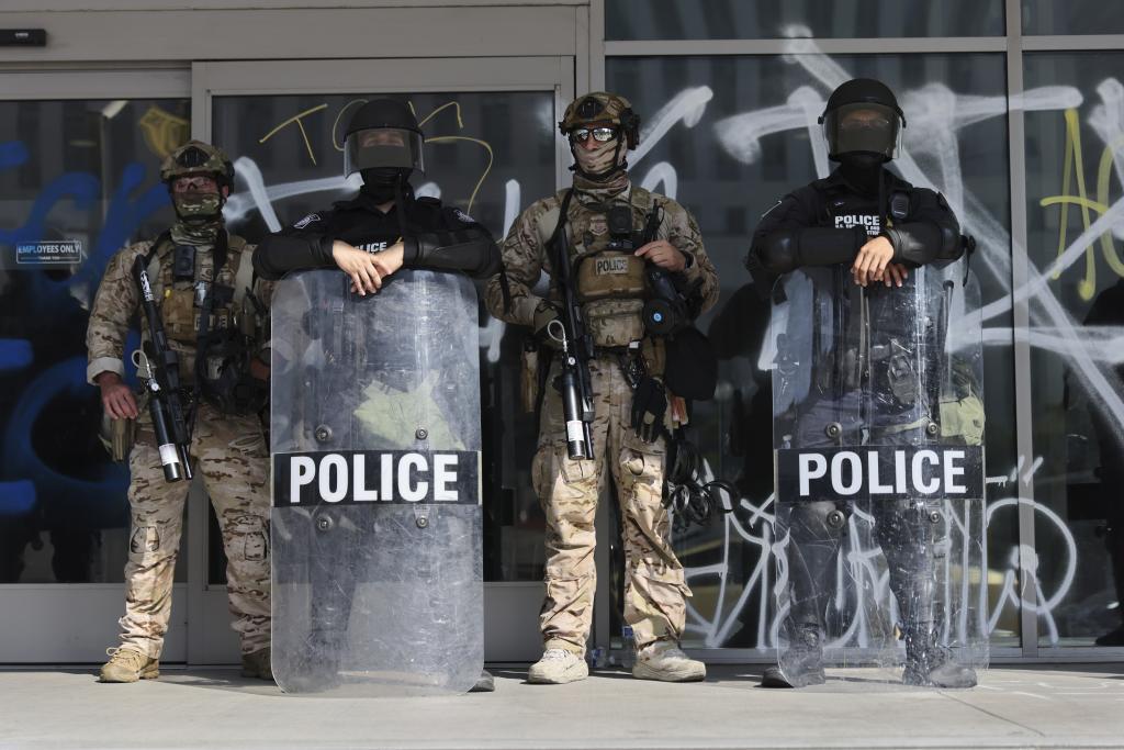 US Customs and Border Protection officers.