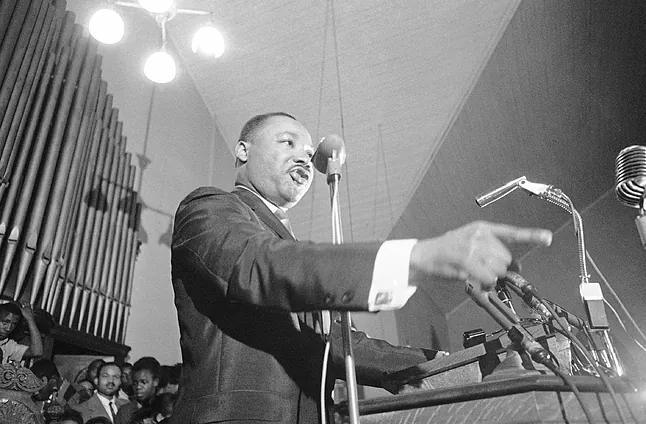 Martin Luther King Jr. during a rally in 1965.