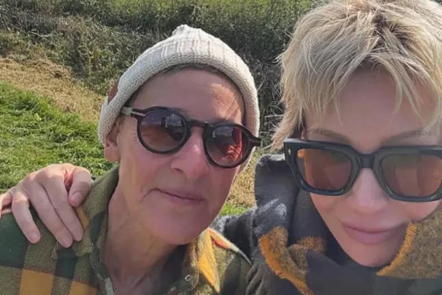 Ellen DeGeneres and her partner in the United Kingdom.