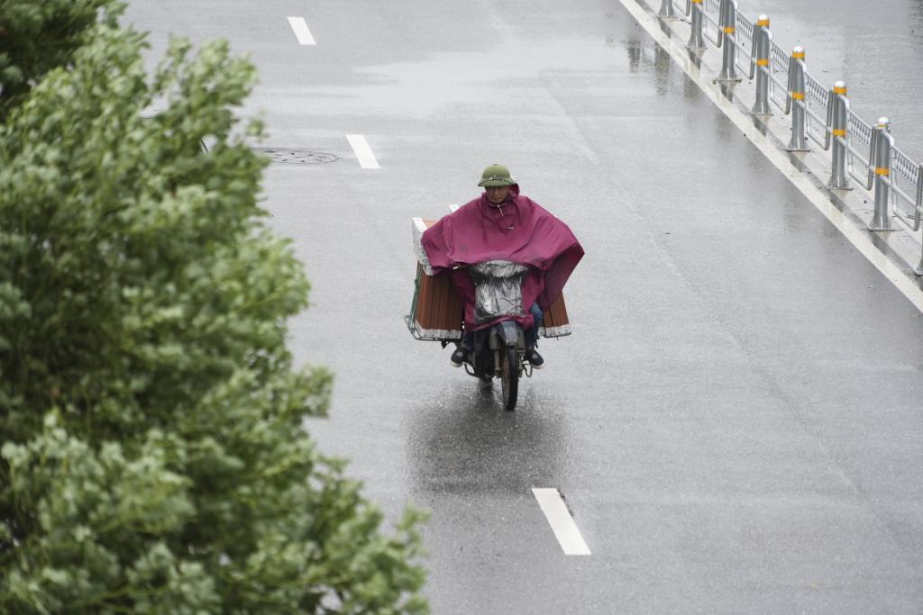 tropical storm Wipha in Hanoi, Vietnam.