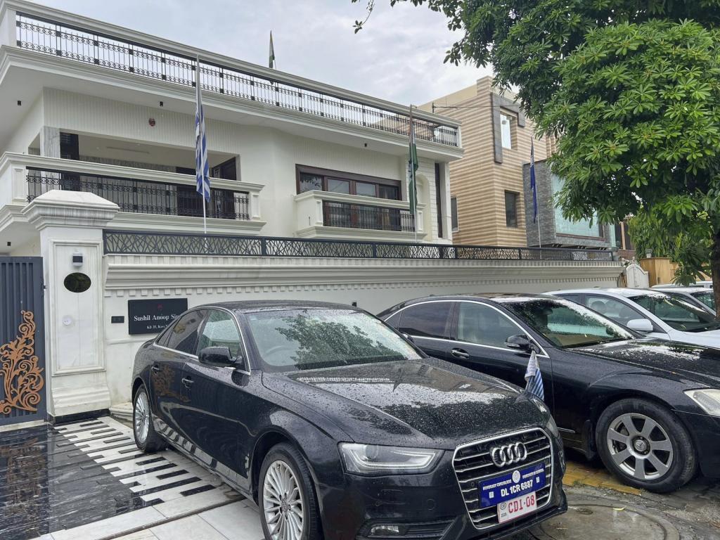 Luxury cars cars bearing fake diplomatic number plates.
