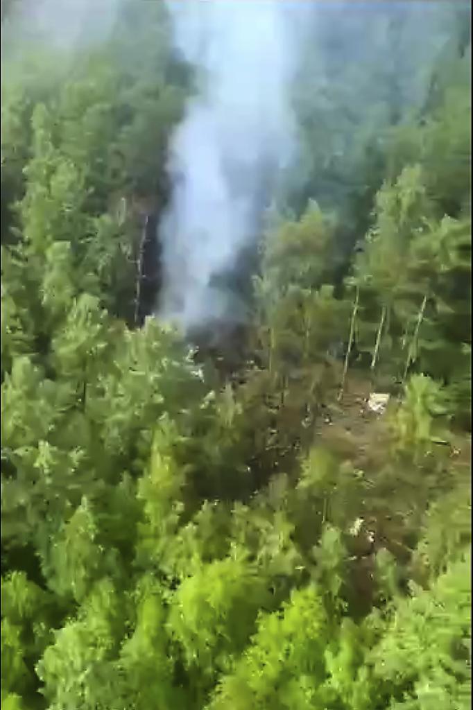 Crashed Russian An-24 passenger plane.