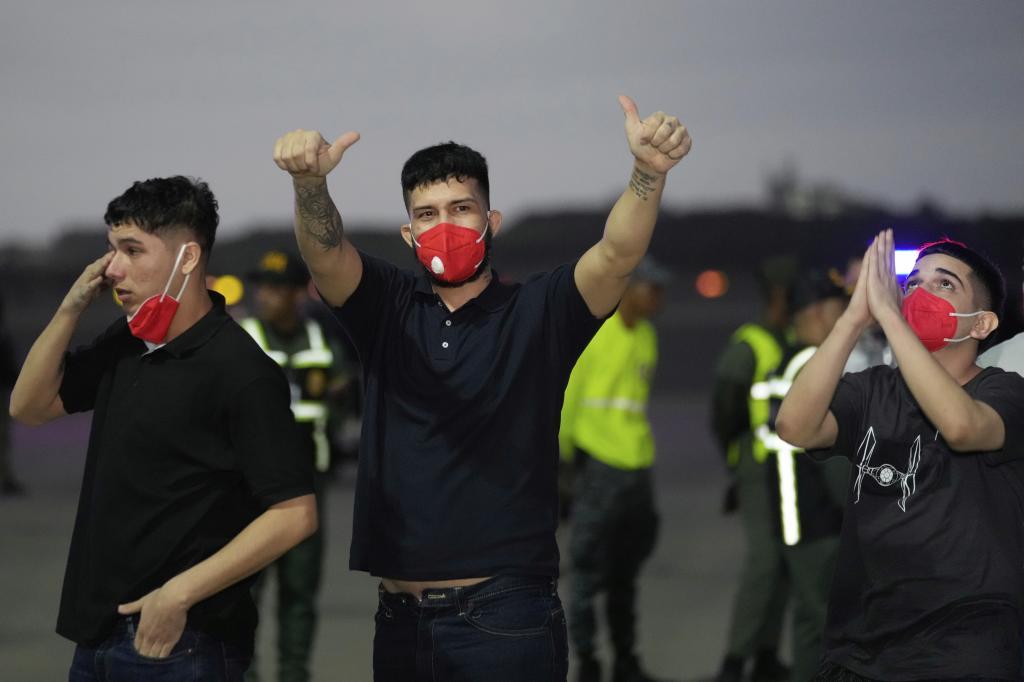 Migrants deported by the US to El Salvador months ago.