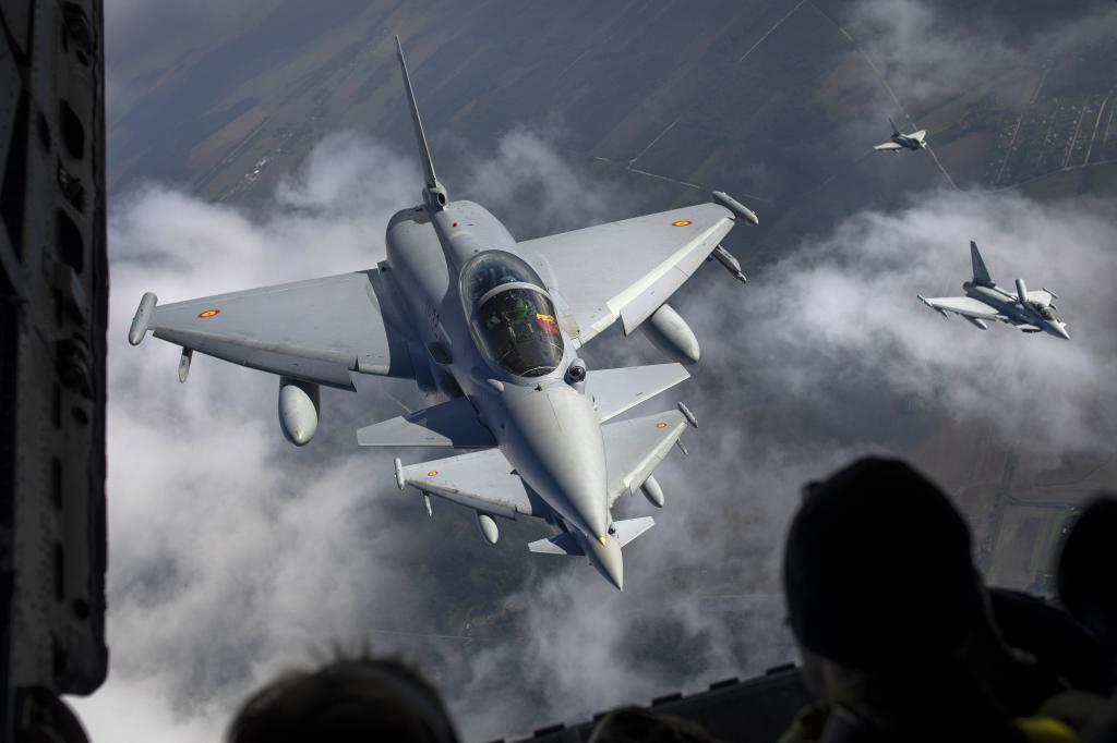 Military fighter jets.