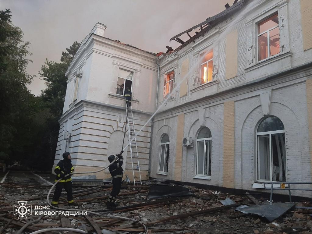 Russian air attack in Kropyvnytskyi.