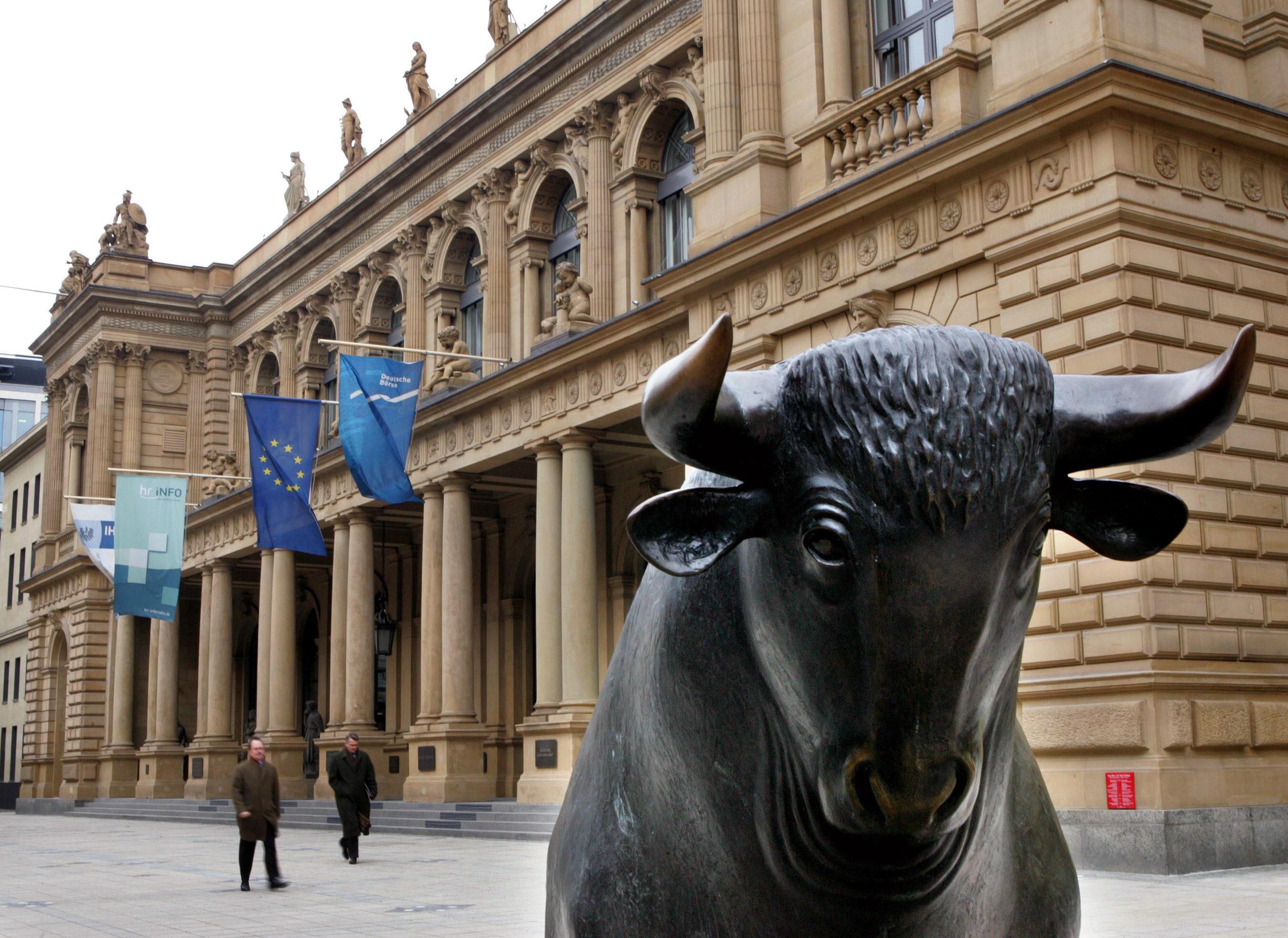 Exterior of the Frankfurt Stock Exchange.