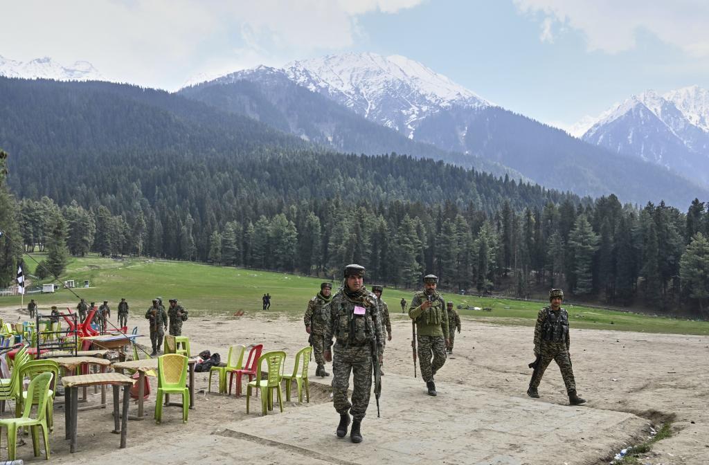 Indian security officers.