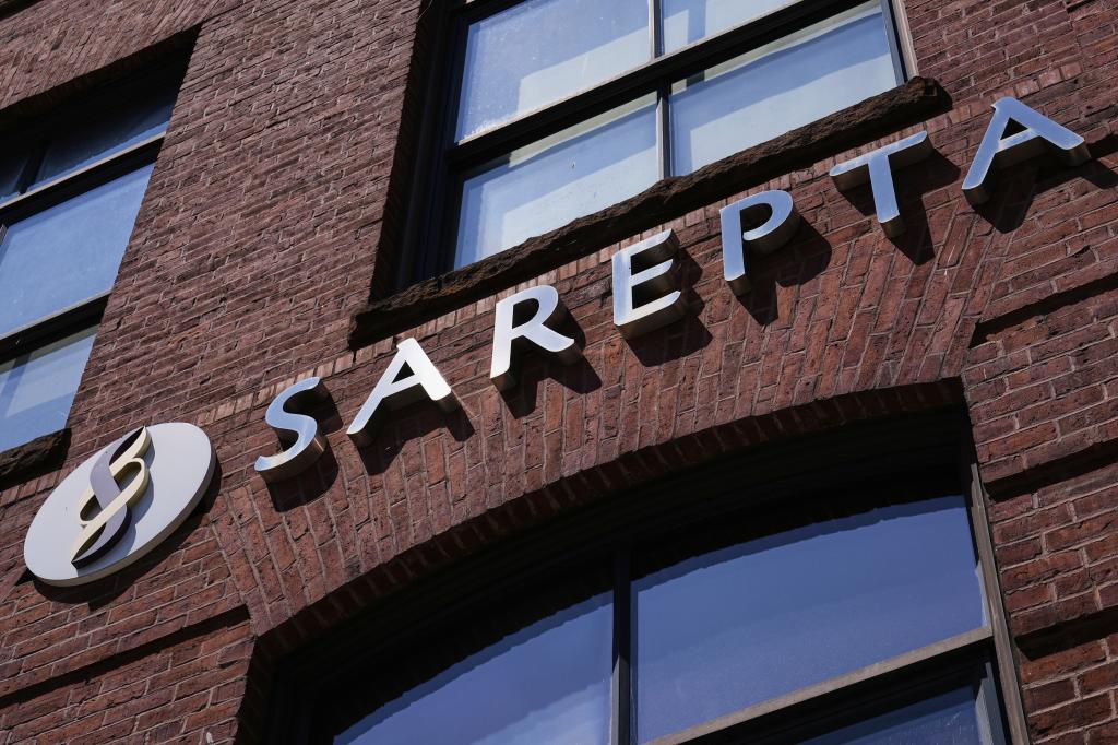 The name and logo of Sarepta Therapeutics.