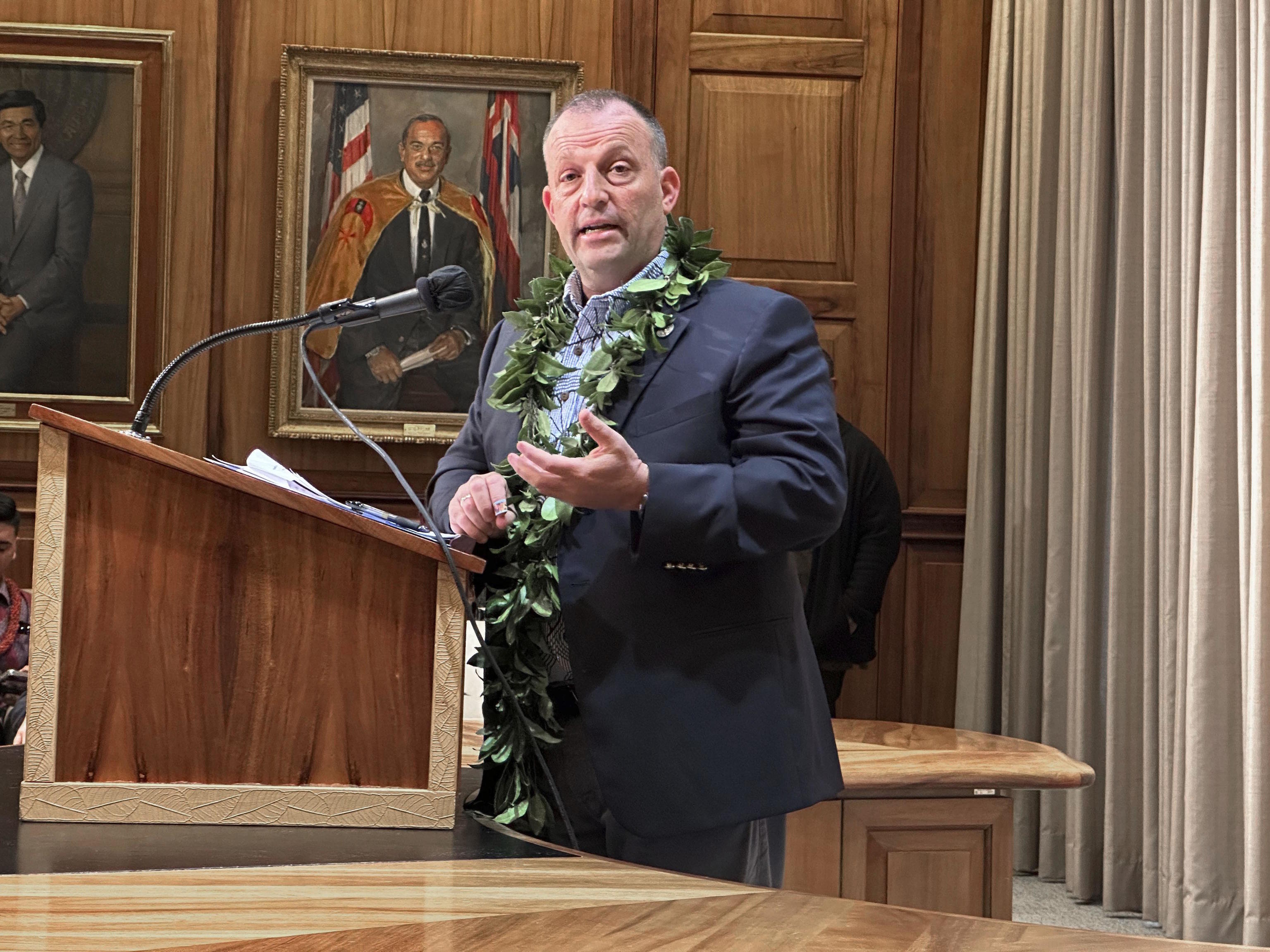 Hawaii's Governor, Josh Green, at a public appearance.