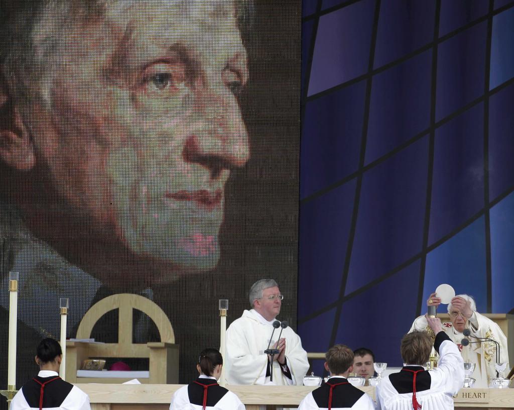 Pope Benedict XVI, right.