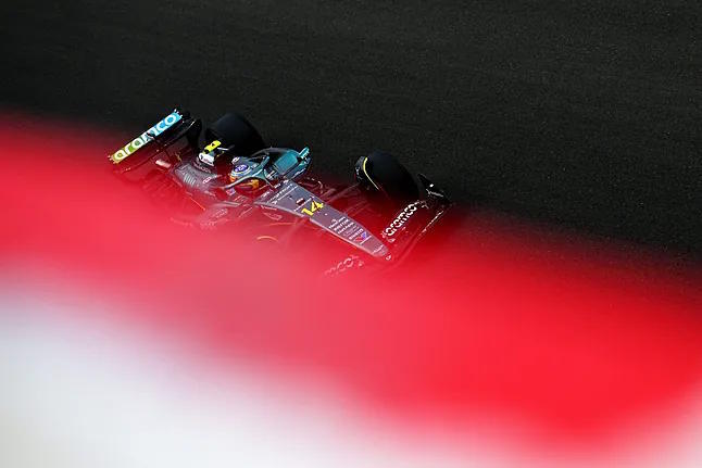 Alonso, with the AMR25, on Sunday in Hungaroring.