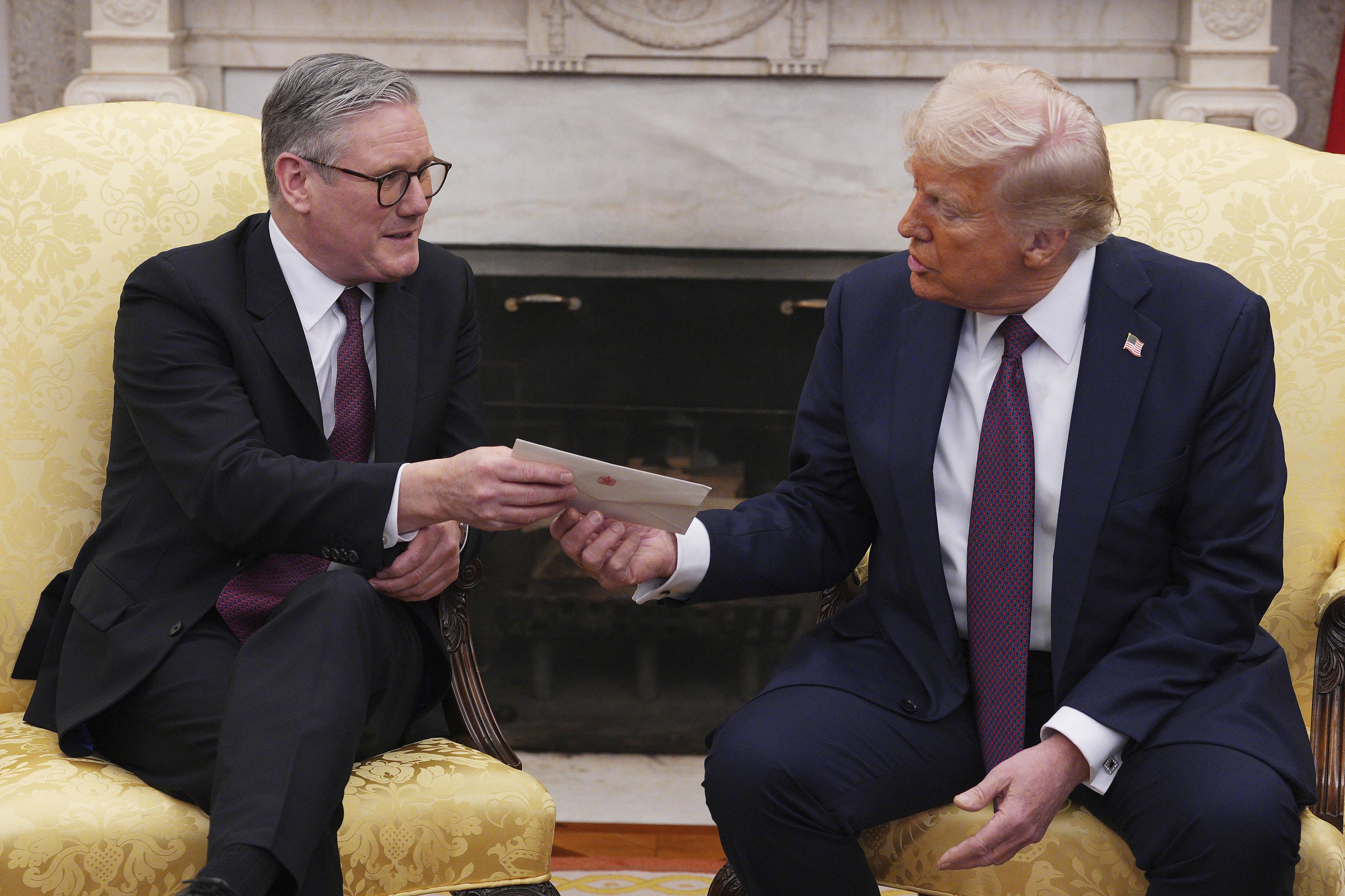 US President Donald Trump and British Prime Minister Starmer in Washington.