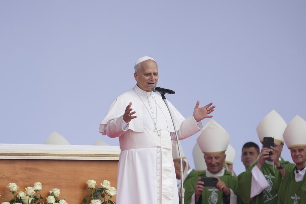 Pope Leo XIV holds a Mass with young people participating in the Youths Jubilee
