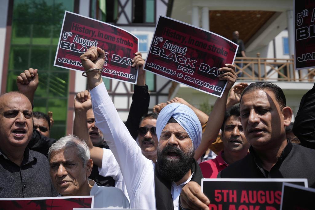 Supporters of India's opposition Congress party