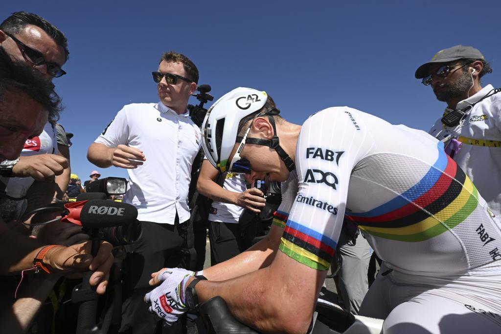 Slovenia's Tadej Pogacar at Tour de France 2025.
