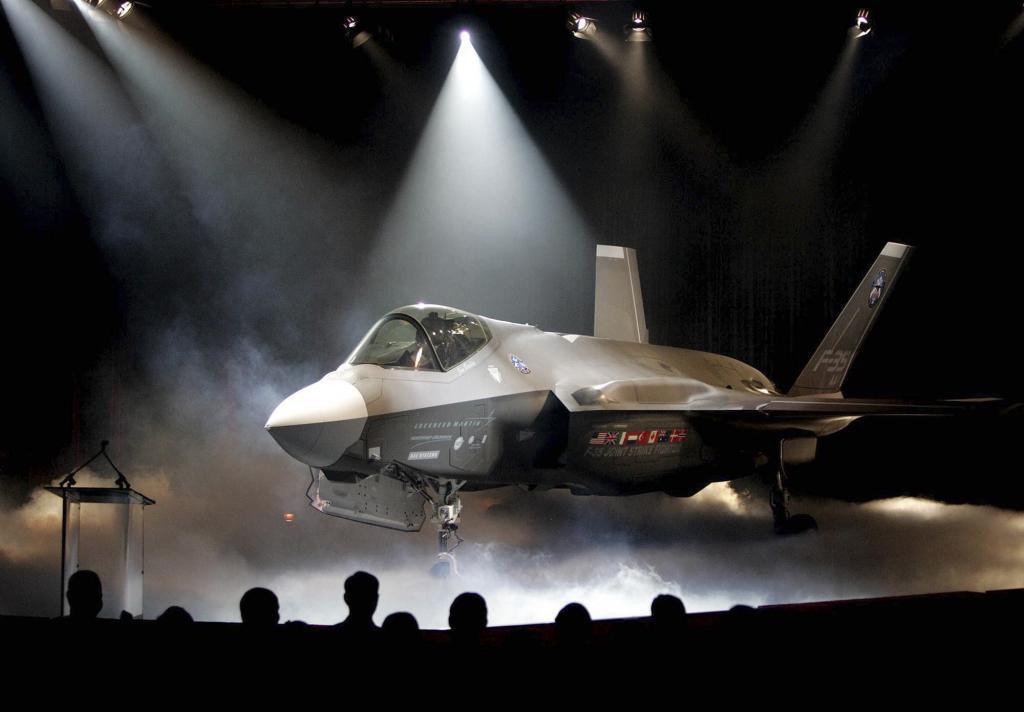 The Lockheed Martin F-35 Joint Strike Fighter.