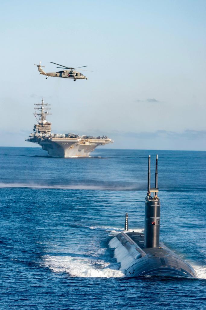 The guided-missile submarine USS Georgia.