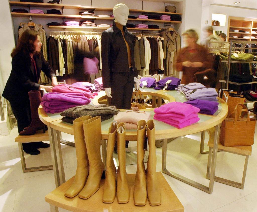 Female employees at a Zara clothing store in Madrid.