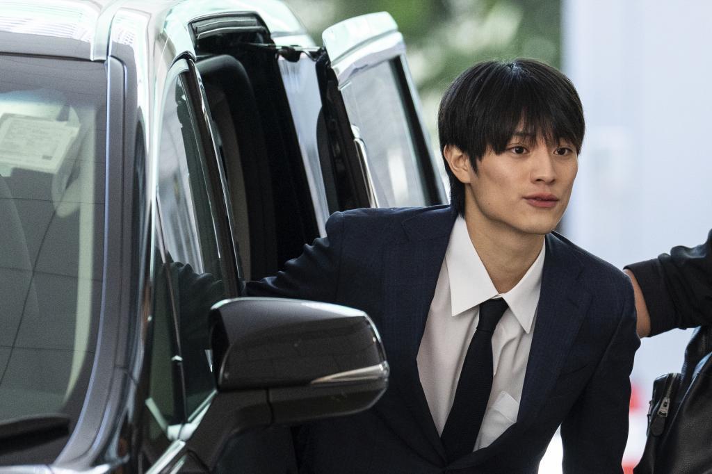 J-pop star Kenshin Kamimura arrives at the West Kowloon Magistrates' Courts