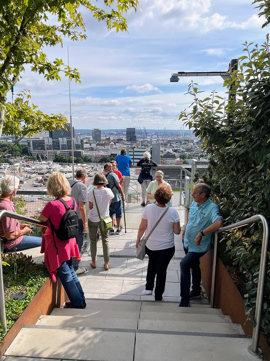 Visitors 'take over' the green shelter.