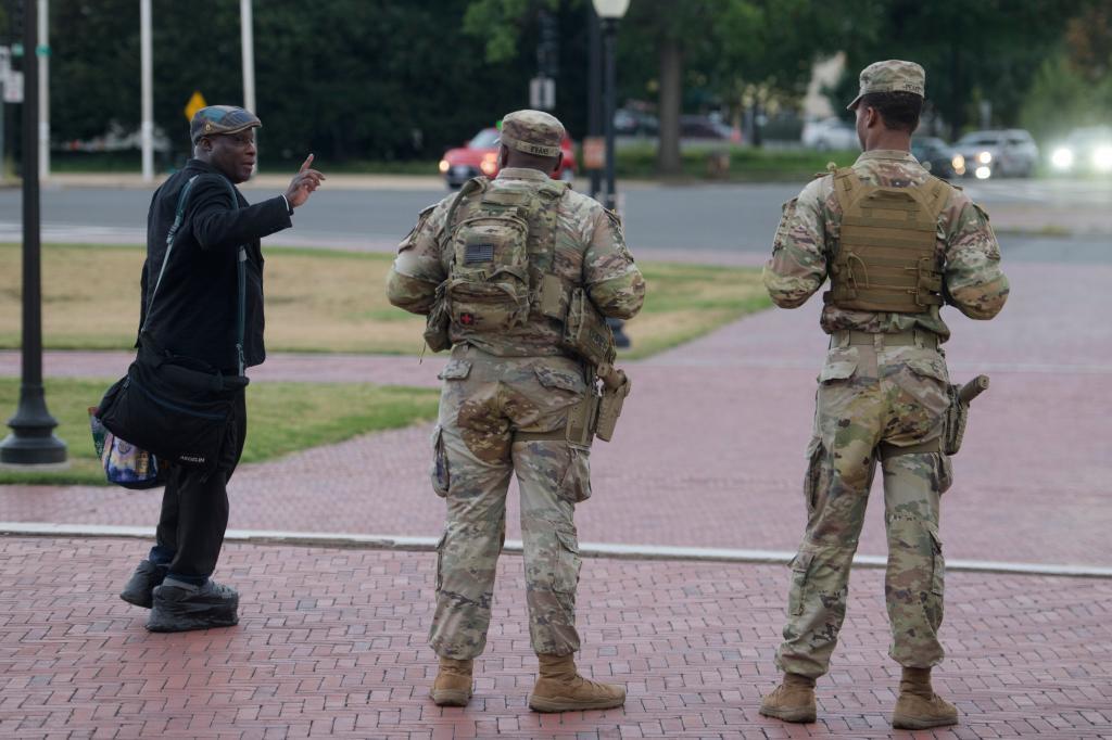 Armed members of the South Carolina National Guard