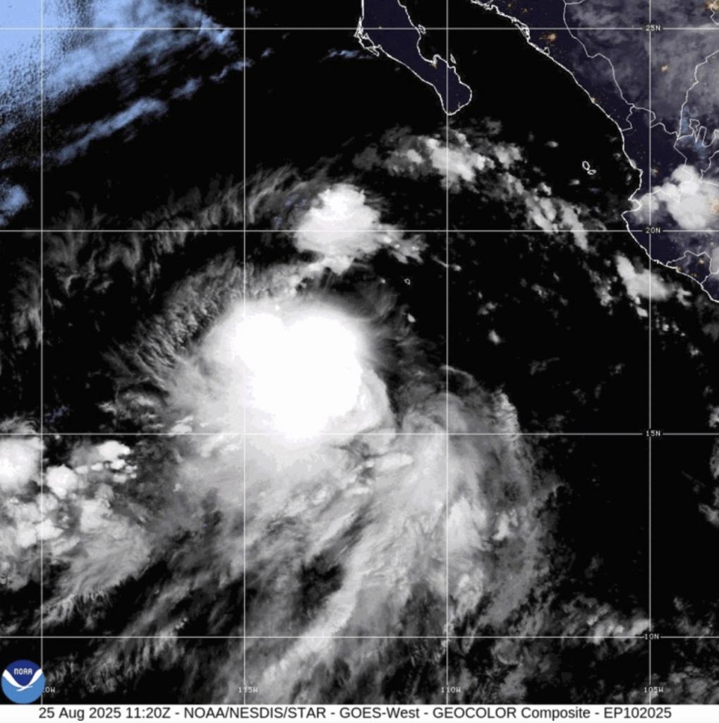 This satellite image proved by the National Oceanic and Atmospheric Administration (NOAA) shows Tropical Storm Juliette in the Pacific Ocean