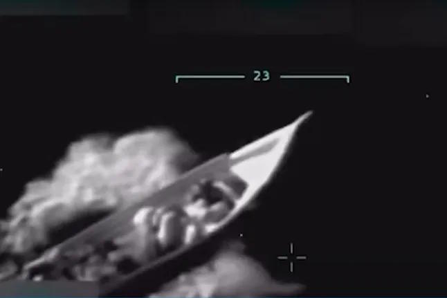 The vessel attacked by the US.