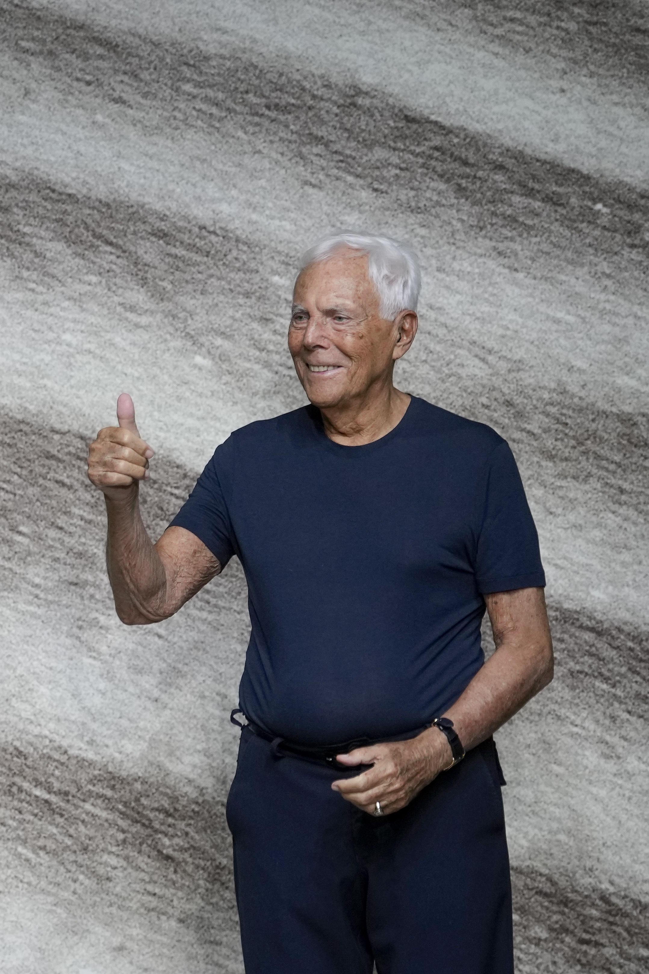 Designer Giorgio Armani.
