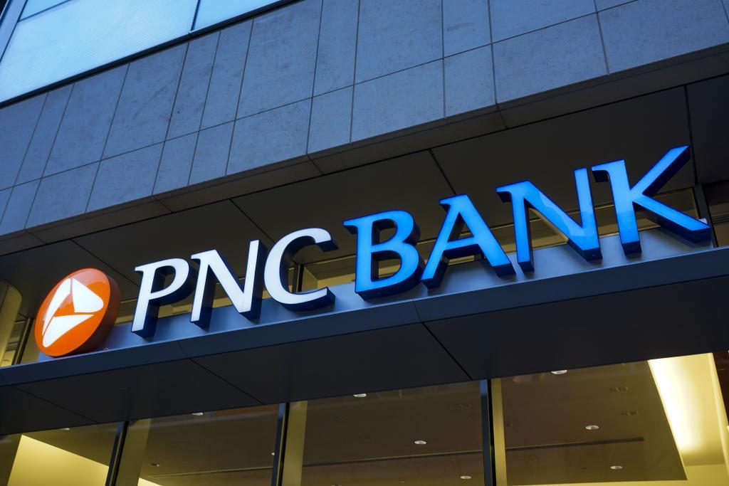 The sign on a PNC Bank in downtown Pittsburgh.
