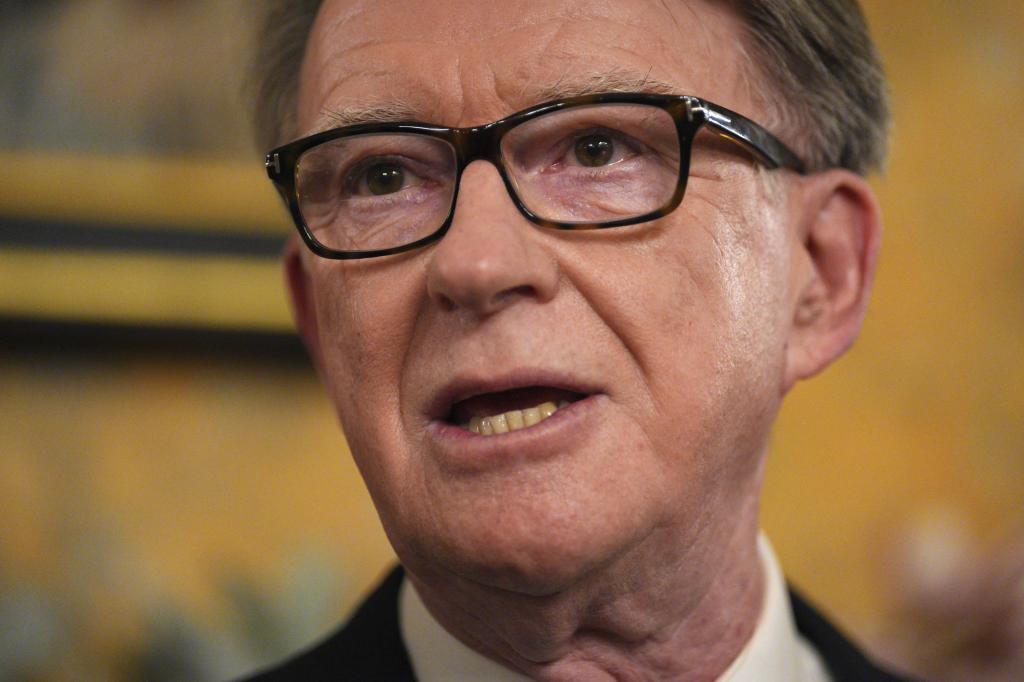 Britain's Ambassador to the United States, Peter Mandelson.