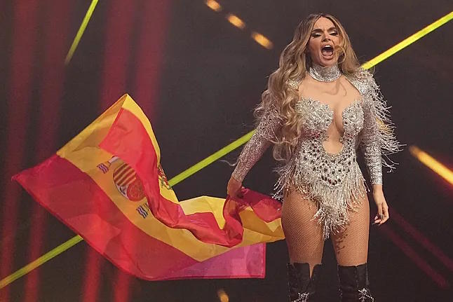 Melody, during her performance at the Eurovision Song Contest 2025.