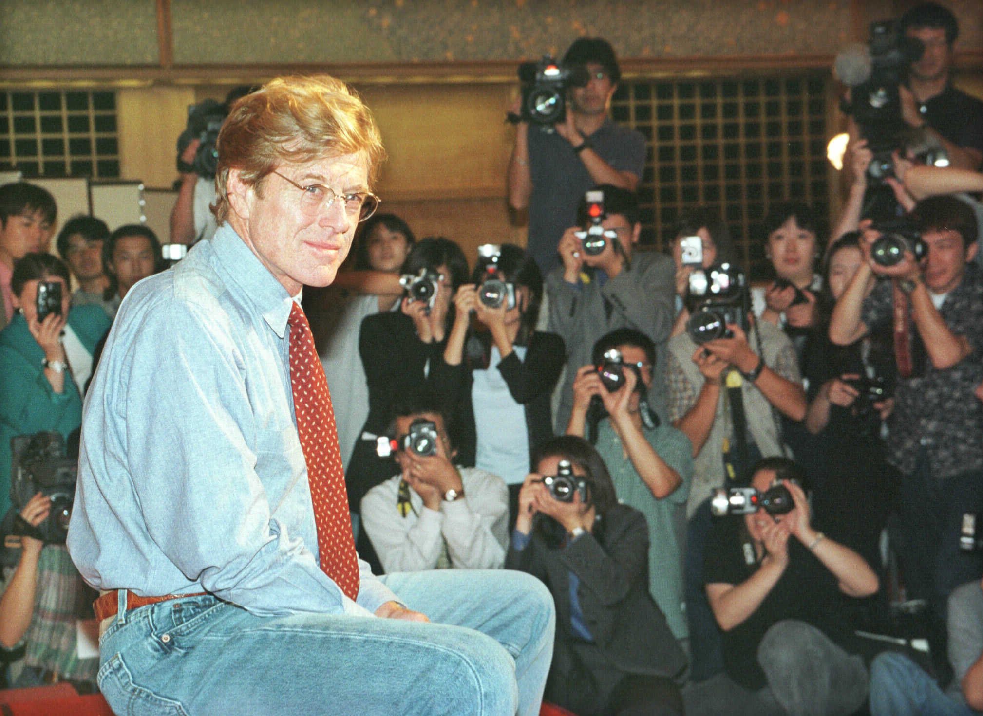 Robert Redford during 'The Horse Whisperer' presentation.