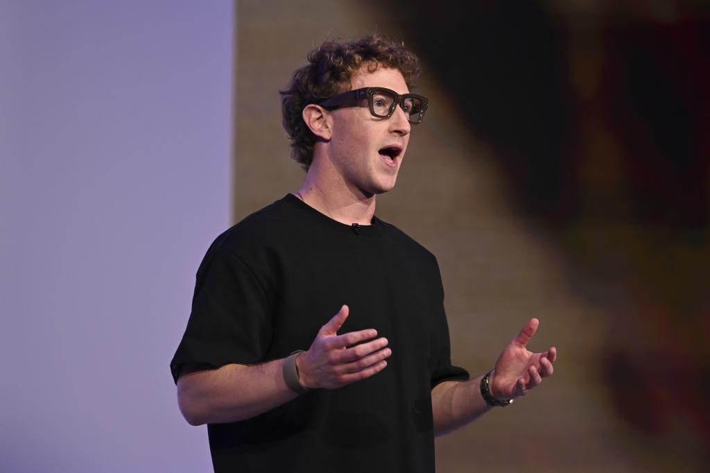Meta CEO Mark Zuckerberg wears artificial intelligence-powered smart glasses and a wristband